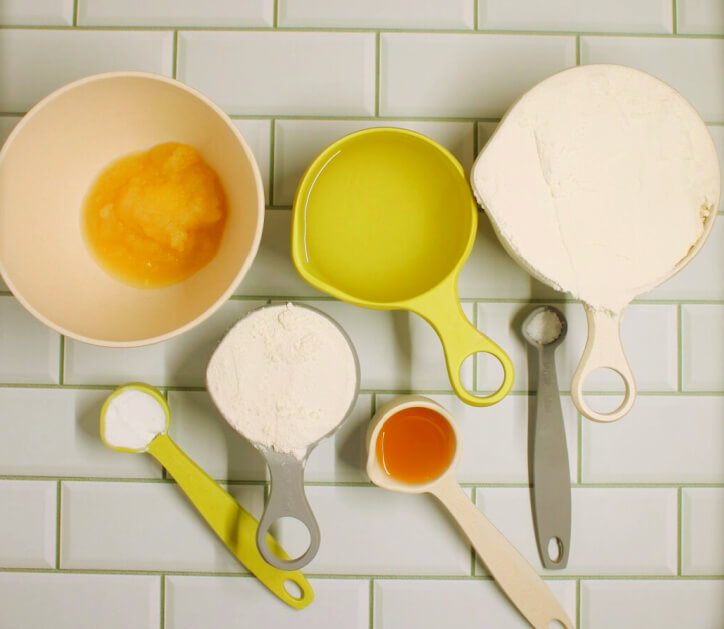 Rainbow Vegan Hummus Pizza preparation 