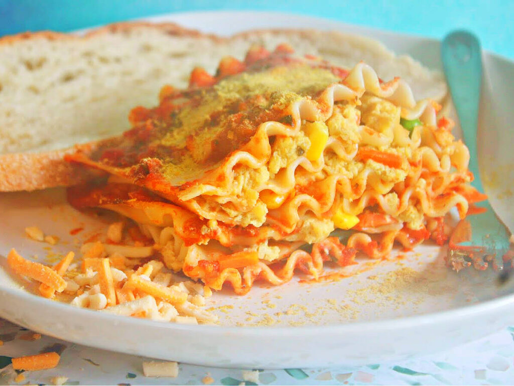 Vegan Cheesy Vegetable Lasagna