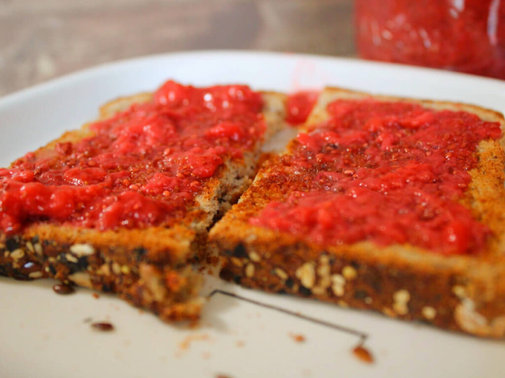 Easiest Strawberry Jam Recipe (Sugar-Free) toast