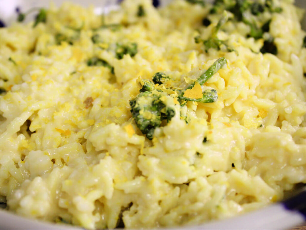 Vegan broccoli cheddar rice made with basmati rice, tender broccoli florets, and a creamy dairy-free cheese sauce
