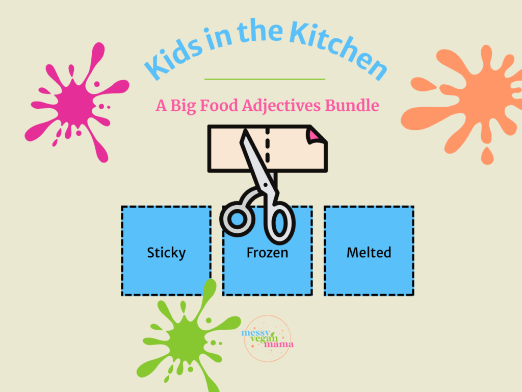 Printable adjective activity for kids from Messy Little Readers Library