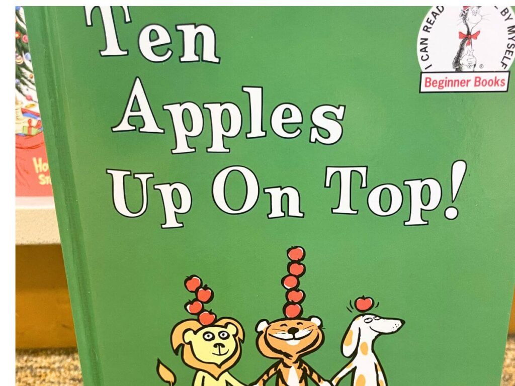 Ten Apples Up On Top book cover for messy little readers library