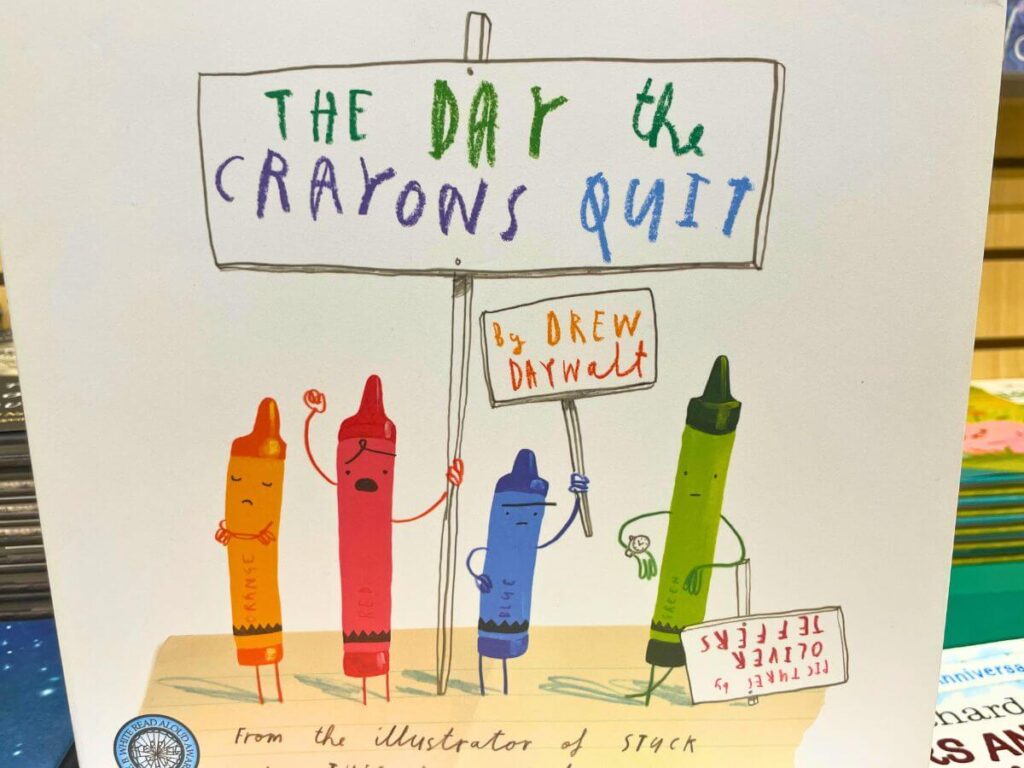 The Day the Crayons Quit children’s book supporting flexibility and building food confidence