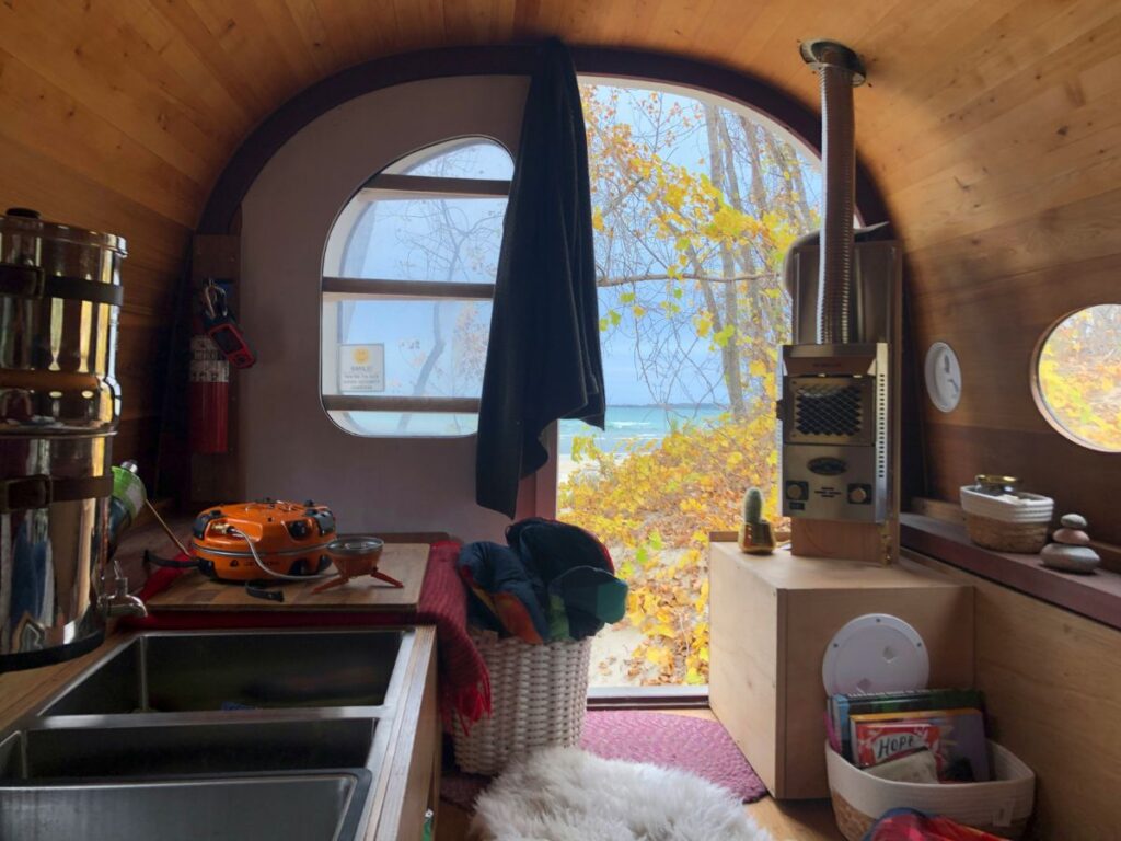 Small living space with a compact, multipurpose layout